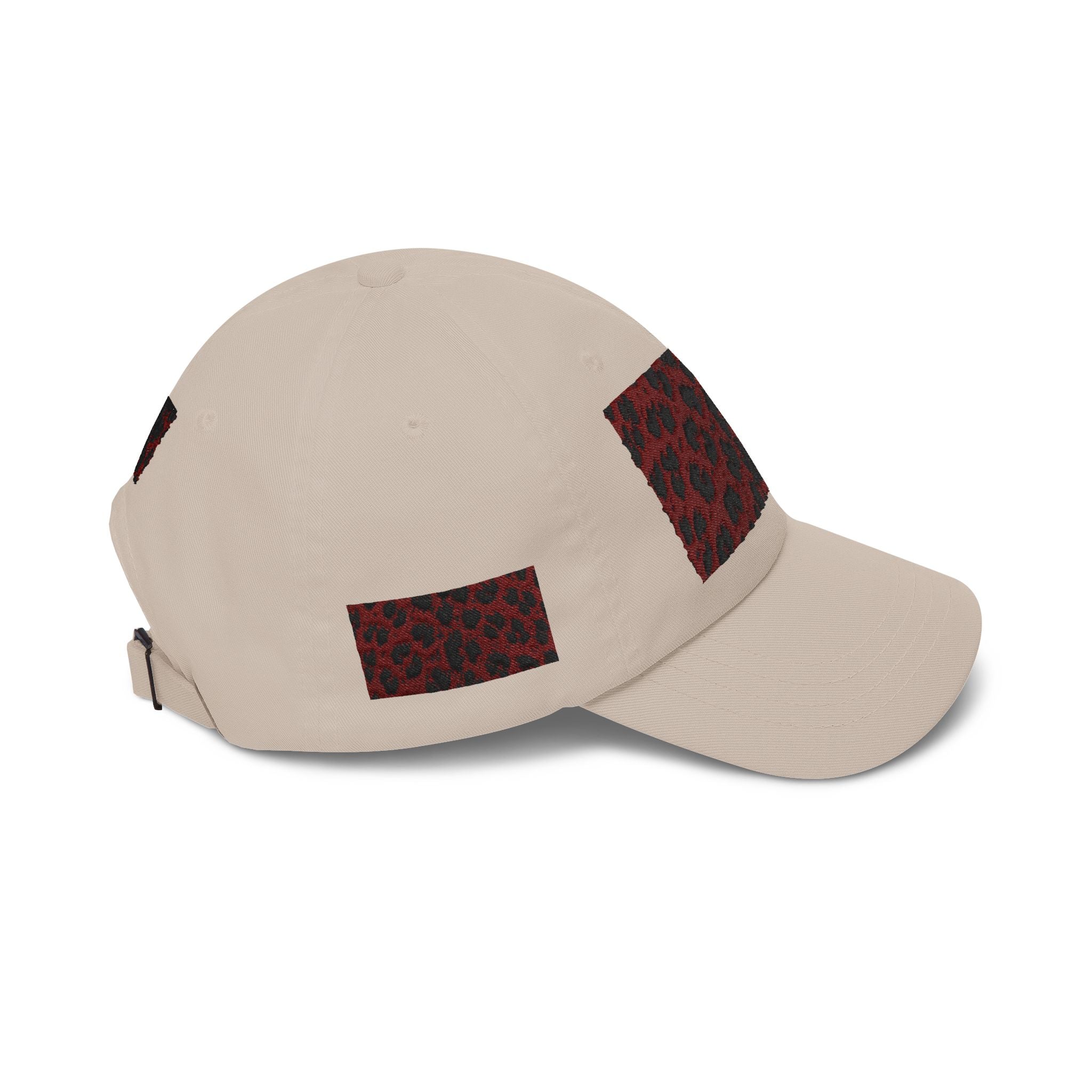 Red Leopard Patch Dad Cap