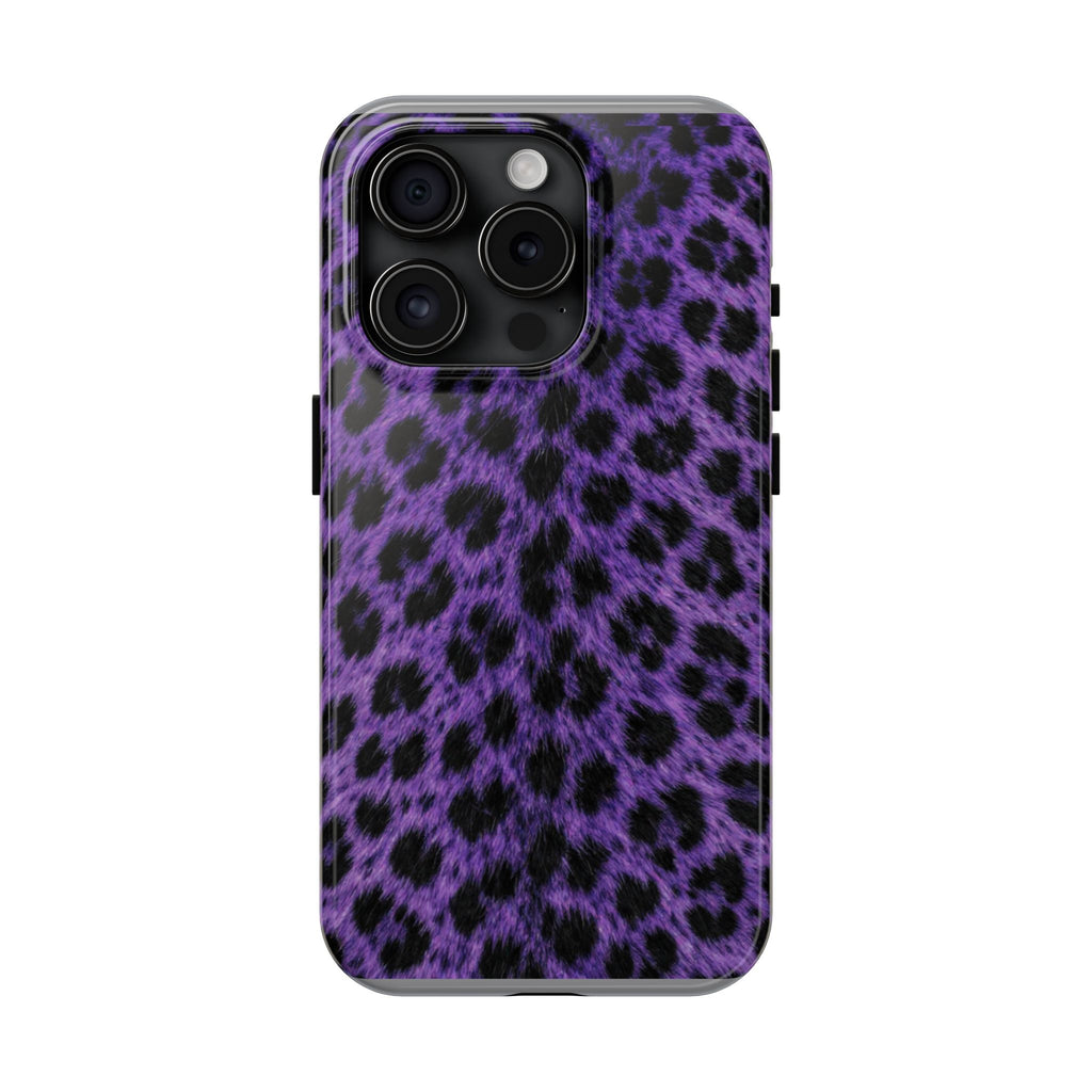 Purple Cheetah Print Phone Case — Tough Protective Cover