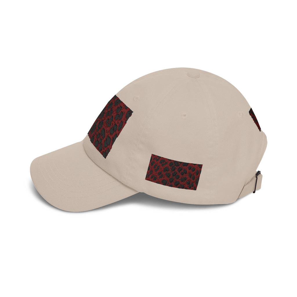 Red Leopard Patch Dad Cap