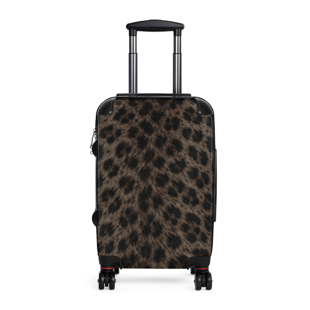 Purple Leopard Print Suitcase — Women's Carry-On Luggage, Bold Animal Print Travel Case
