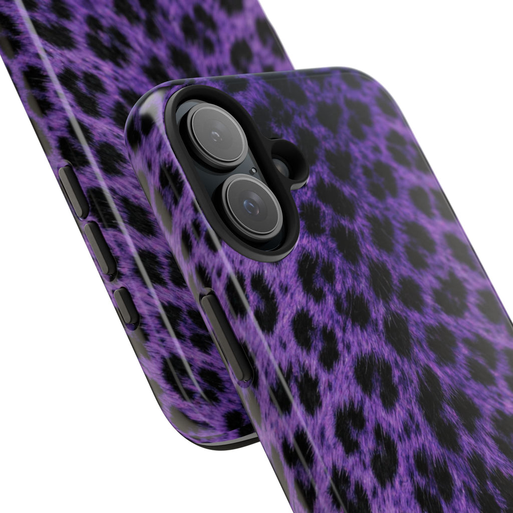 Purple Cheetah Print Phone Case — Tough Protective Cover