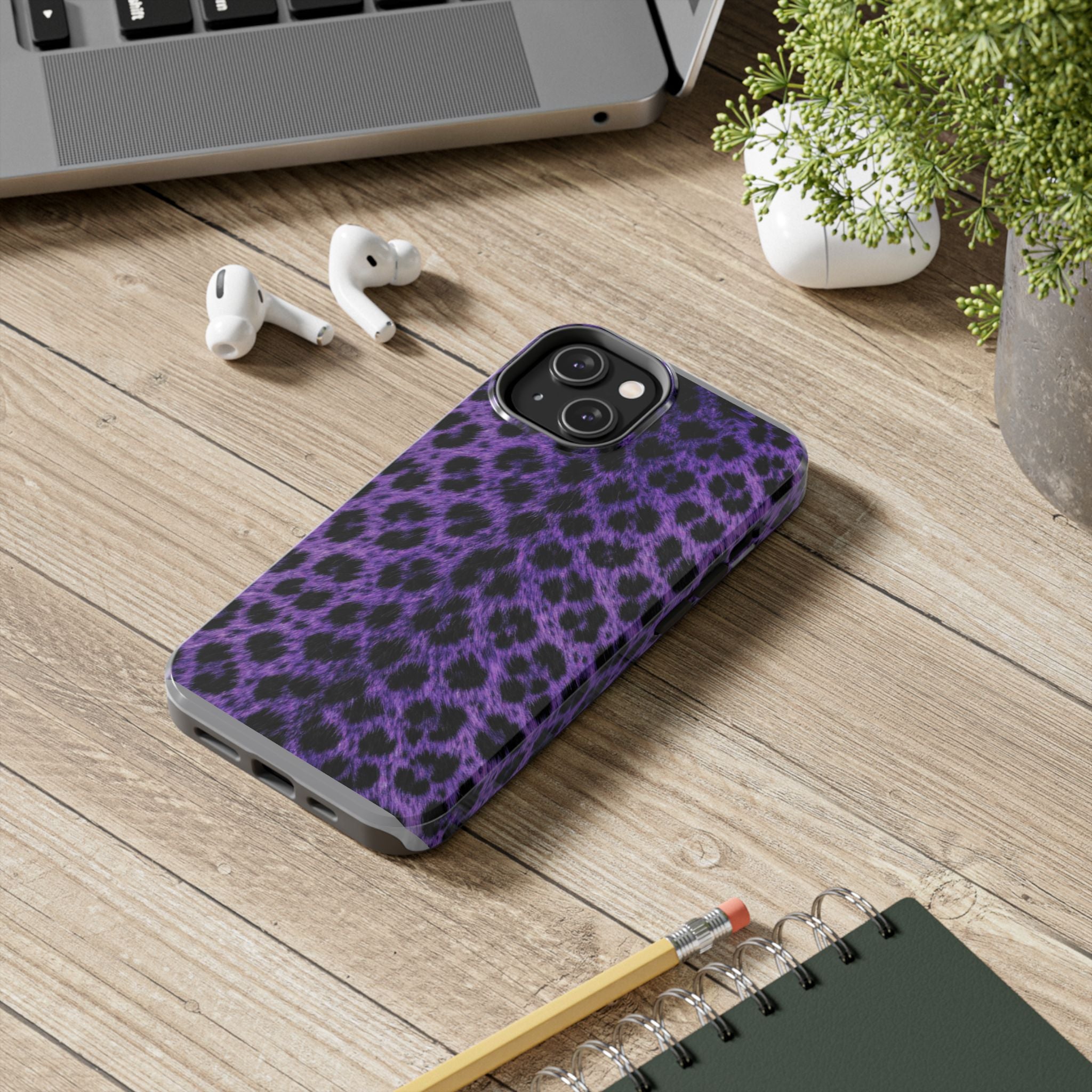 Purple Cheetah Print Phone Case — Tough Protective Cover