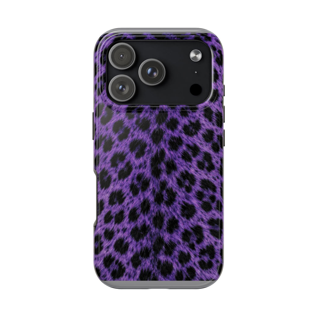 Purple Cheetah Print Phone Case — Tough Protective Cover