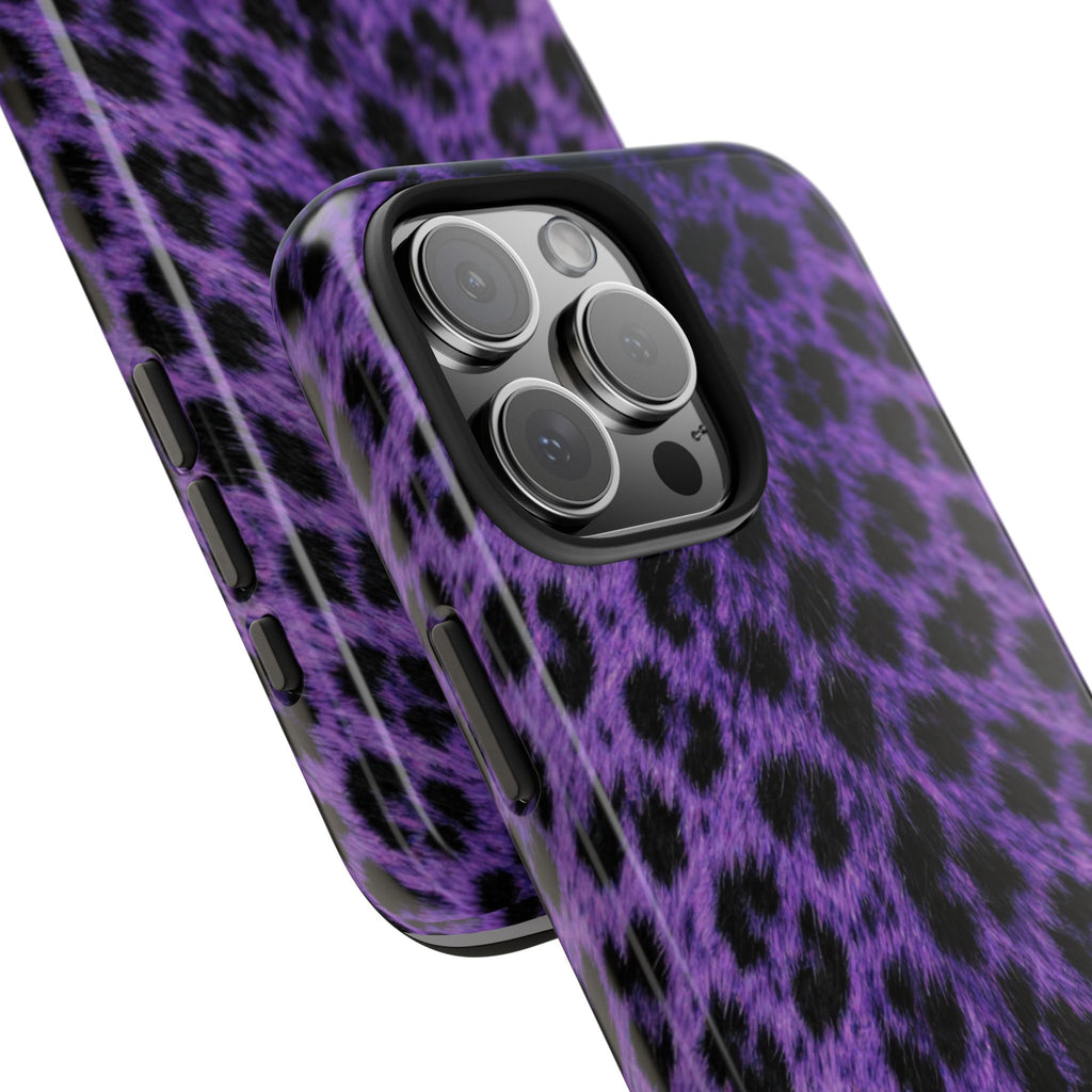 Purple Cheetah Print Phone Case — Tough Protective Cover