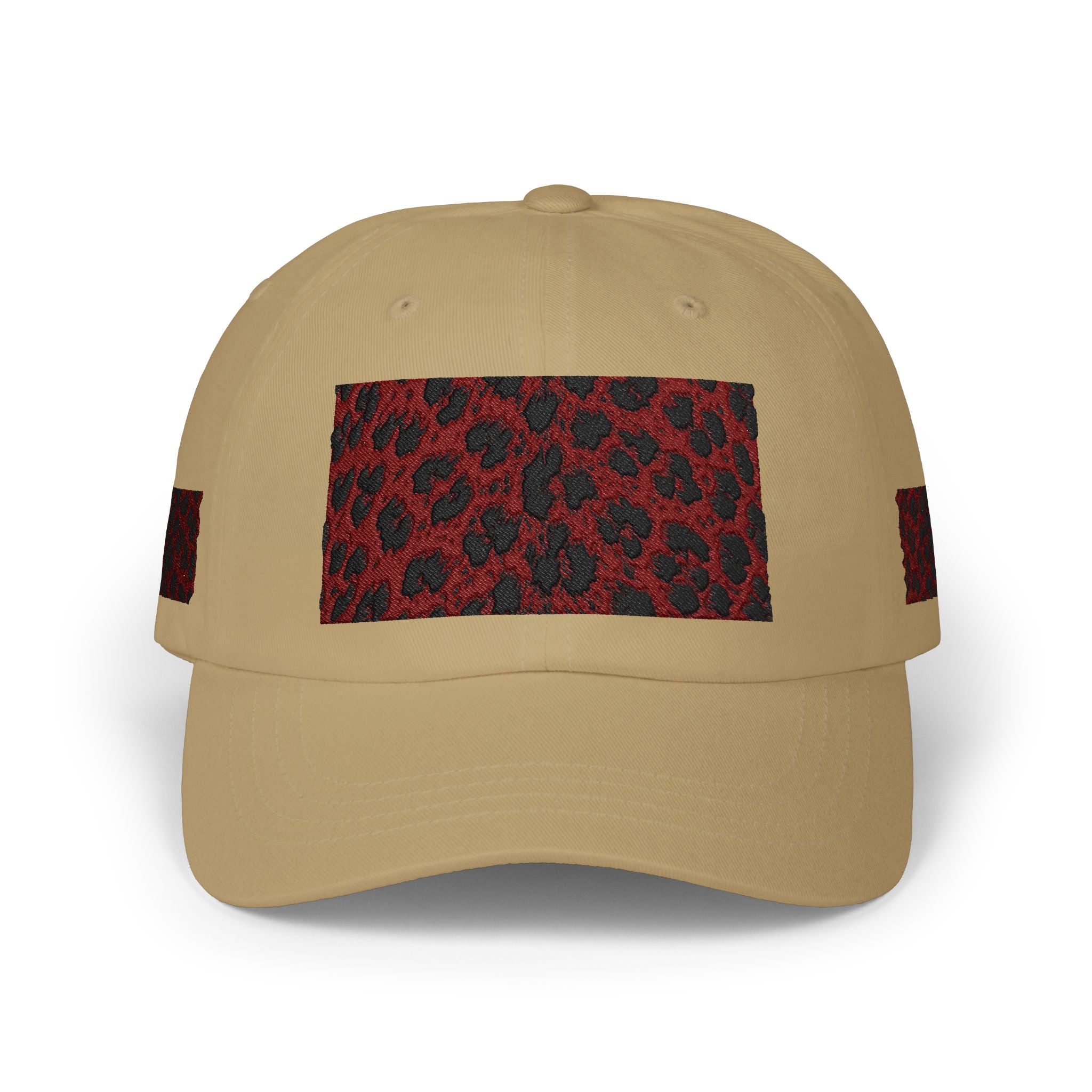 Red Leopard Patch Dad Cap