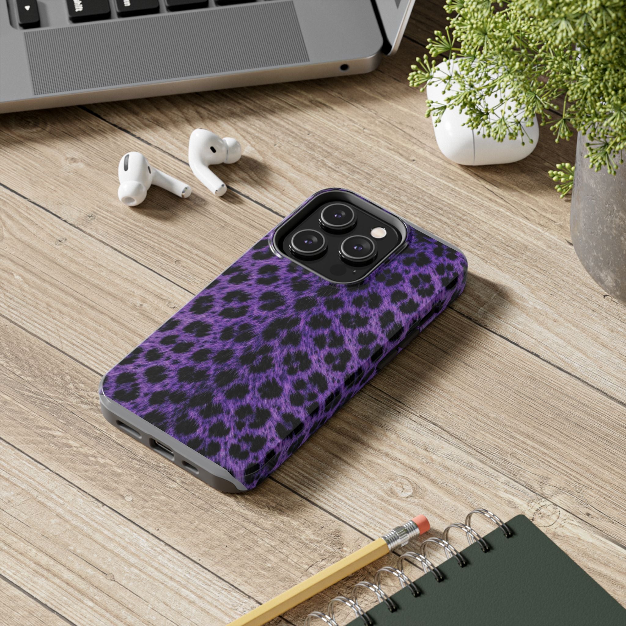 Purple Cheetah Print Phone Case — Tough Protective Cover