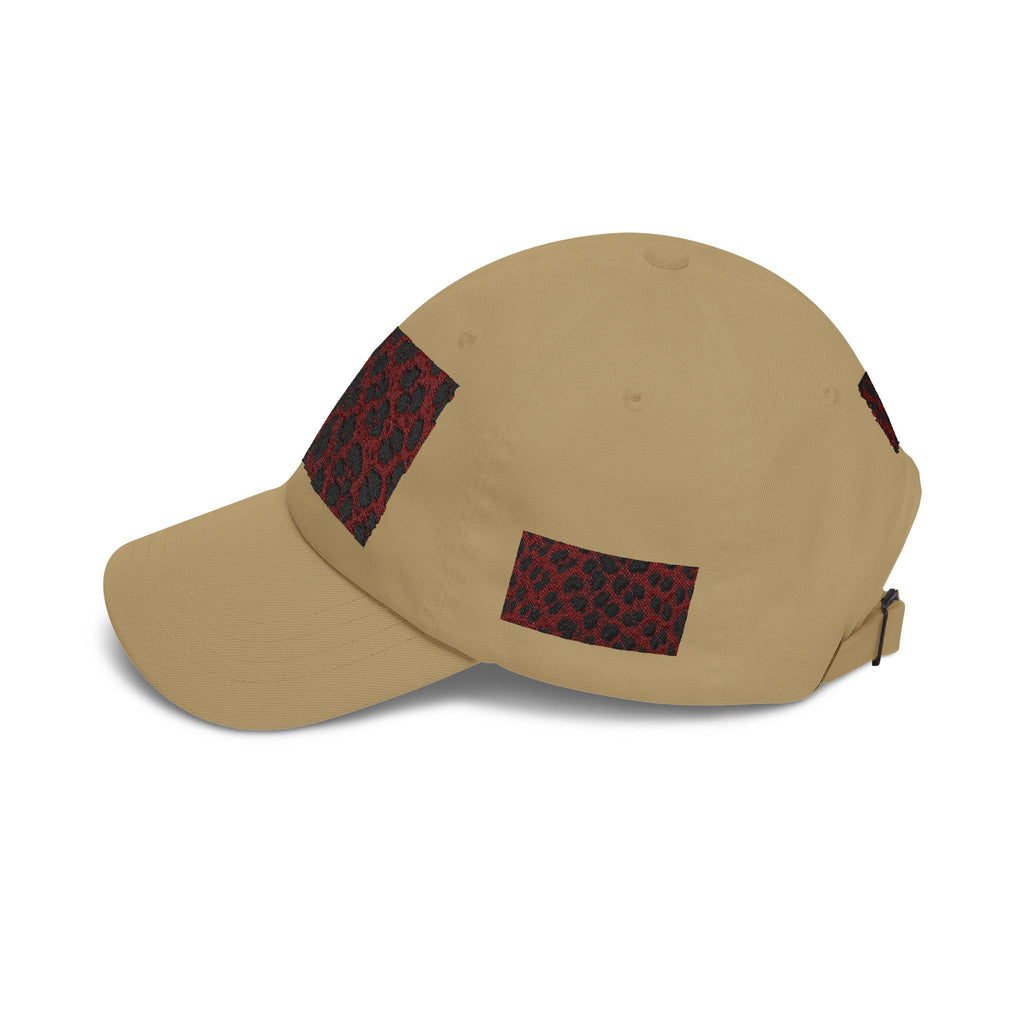Red Leopard Patch Dad Cap