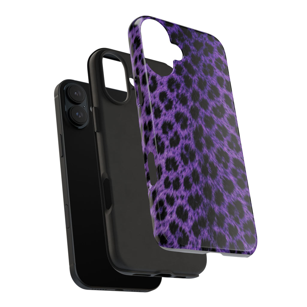 Purple Cheetah Print Phone Case — Tough Protective Cover