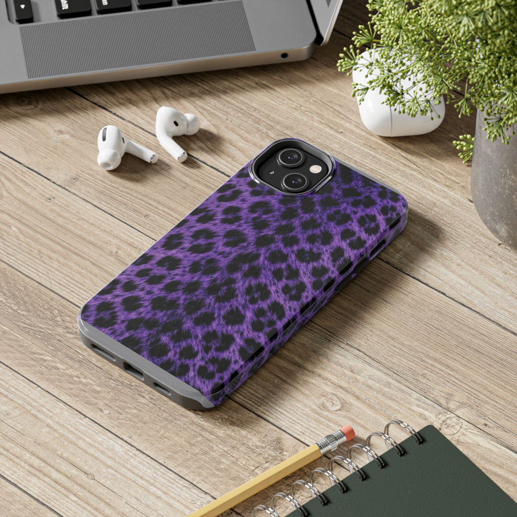 Purple Cheetah Print Phone Case — Tough Protective Cover