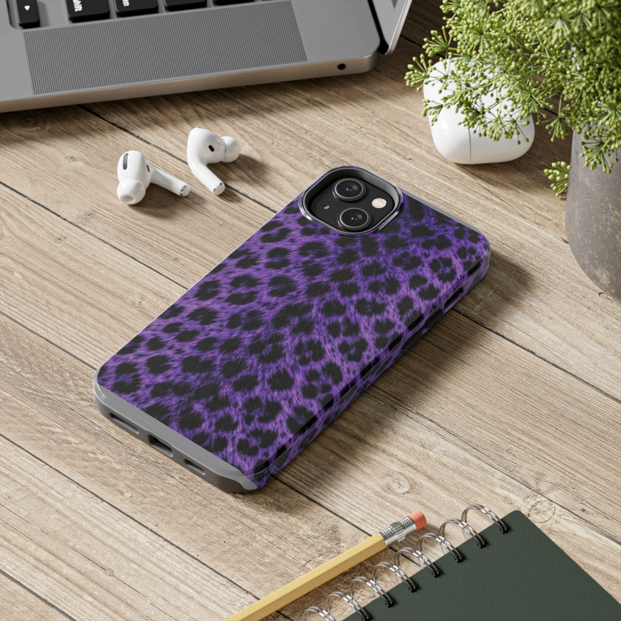 Purple Cheetah Print Phone Case — Tough Protective Cover